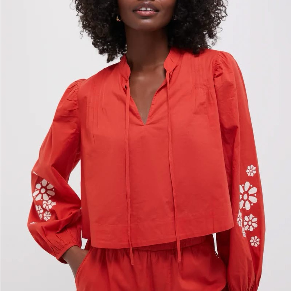 Salm Embroidered Top